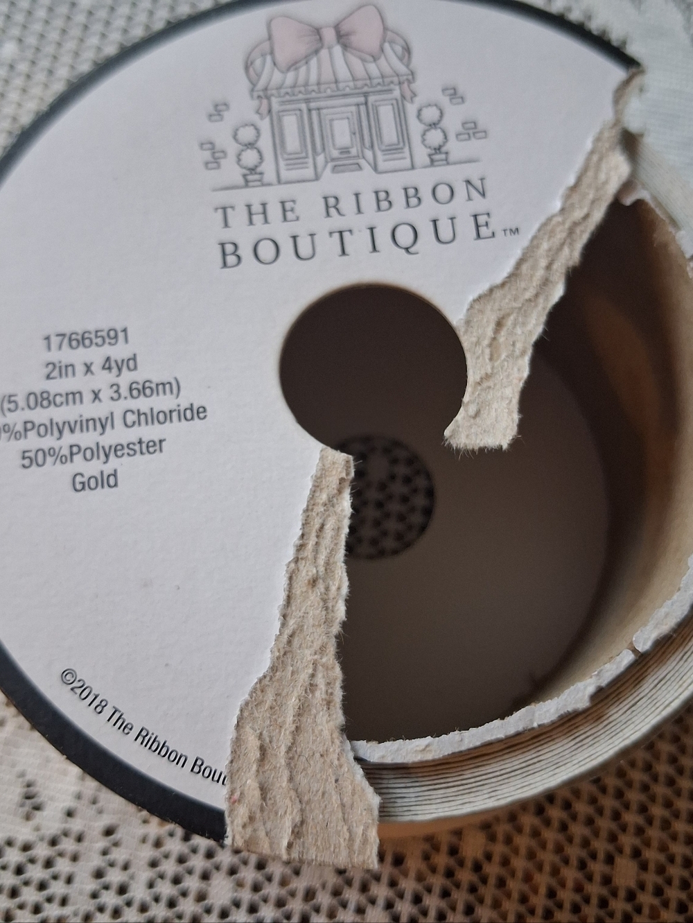 Gold Textured Ribbon NEW - Picture 4 of 4